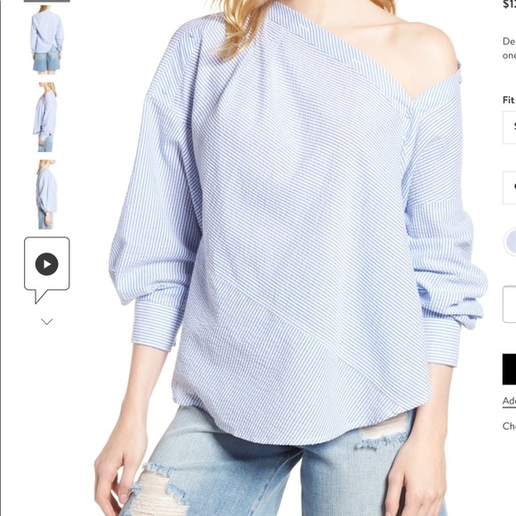 SOLD Habitual Large asymmetrical one shoulder top - Picture 4 of 8